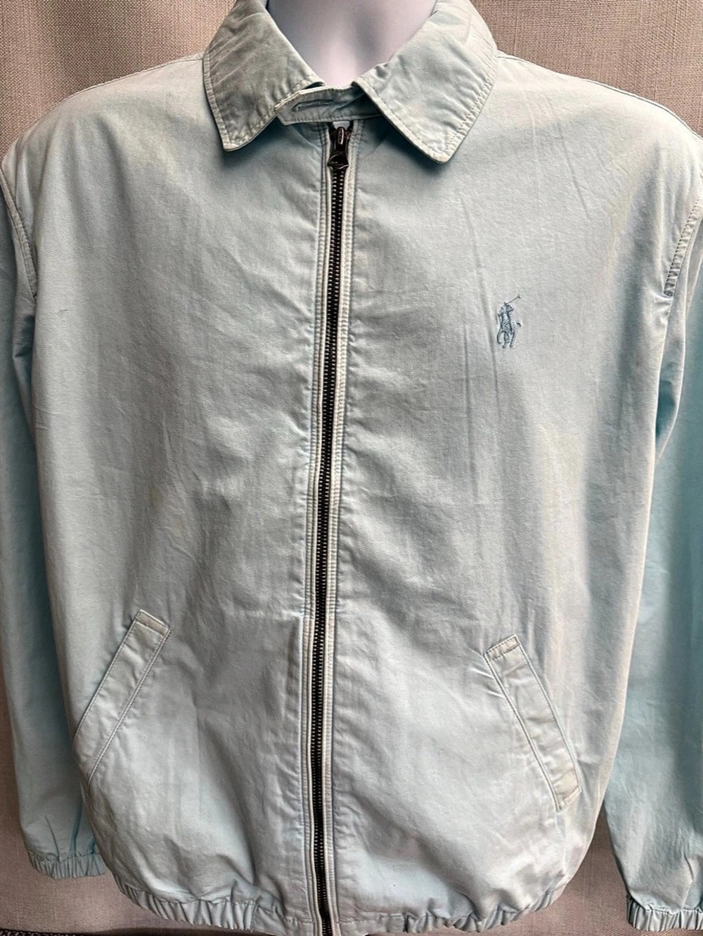 Polo Ralph Lauren Cotton Harrington Jacket Blue Small